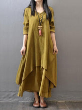 Womens Summer Midi Dress - Soft Cotton Blend Casual Dress with Button Detail for Spring and Summer Occasions 1