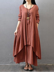 Womens Summer Midi Dress - Soft Cotton Blend Casual Dress with Button Detail for Spring and Summer Occasions 2