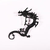Boucles d'oreilles Dragon – Couleur Argent, Design Élégant