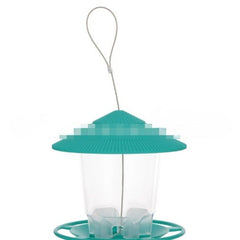 Hanging bird feeder with automatic seed dispenser