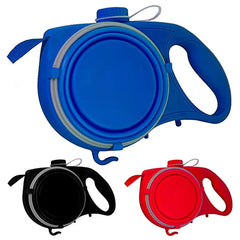 4-in-1 multifunctional dog leash with water bottle and bowl 2