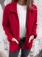 Womens Solid Wool Jacket - Elegance and Comfort for Fall and Winter 1