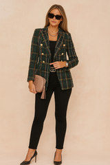 Abbey | Elegant Womens Checked Jacket 1