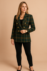 Abbey | Elegant Womens Checked Jacket 2