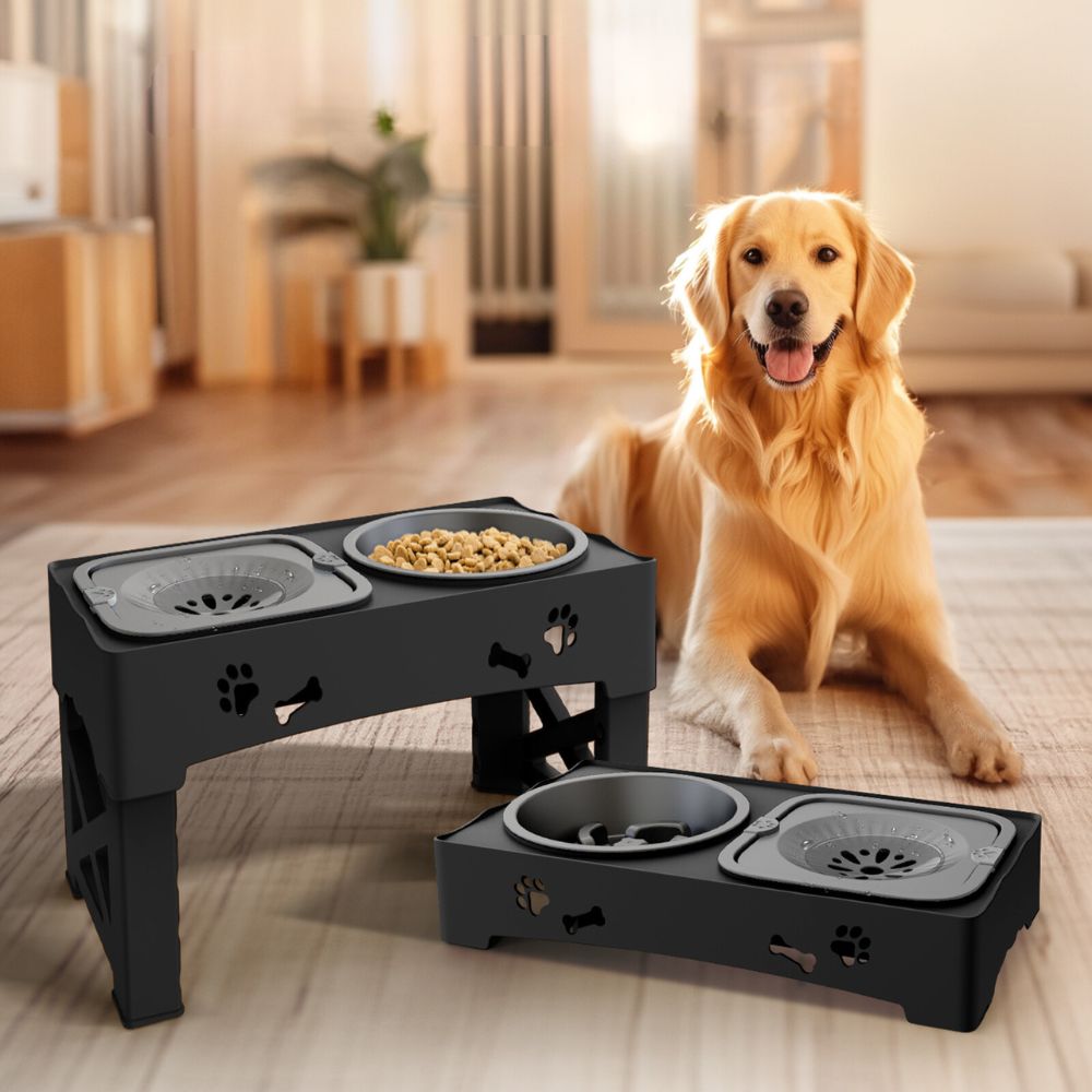 Adjustable Raised Pet Dog Slow Feeder 0