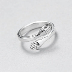Adjustable Silver Women's Ring with a Unique Pattern - Elegant and Modern Design 0