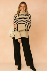 Adrianna | Striped turtleneck sweater 1