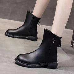 Back Zipper Winter Boots for Women – Warm & Stylish Comfort 1