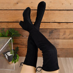 Black Over-the-Knee Boots for Women | Block Heel 3