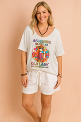 CLARA | T-shirt with a fun print and a loose fit 2
