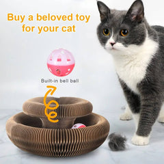 Cat scratching post with ball pit 1