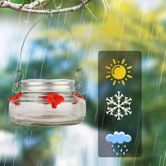 Clear Flower Gate Hummingbird Feeder 1