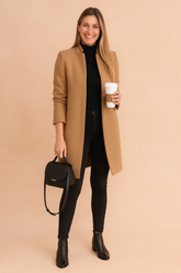 Eliza | Elegant coat with a straight cut 0