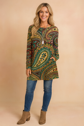 Eliza | Paisley Print Sweater 0