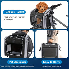 Expandable bicycle basket for pets 3