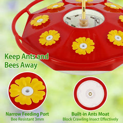 Flower-shaped hummingbird feeder 1