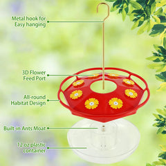 Flower-shaped hummingbird feeder 3