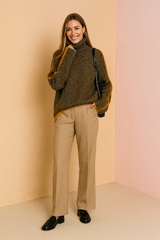 Iga | Turtleneck sweater with contrasting stripe 0