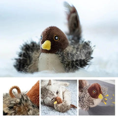 Interactive Sound Bird Cat Toy - Fluttering Feather Fun for Indoor Cats 0