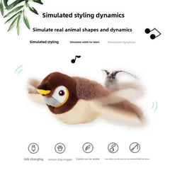 Interactive fluttering bird cat toy 2