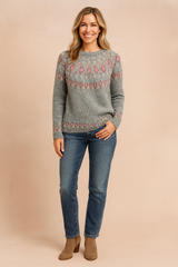 Izabela | Sweater with a colorful pattern on the top 2