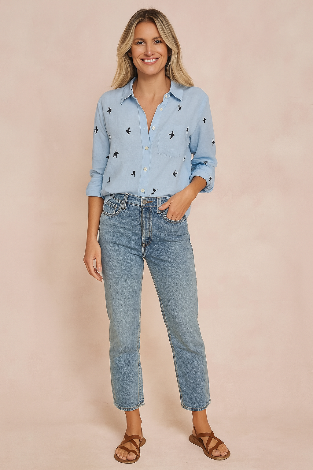 JENNIFER | Classic shirt blouse with a casual style 0