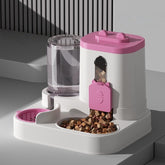 2-in-1 dog and cat feeder with water dispenser