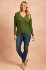 Kalina | Sweater with a wrap neckline 0