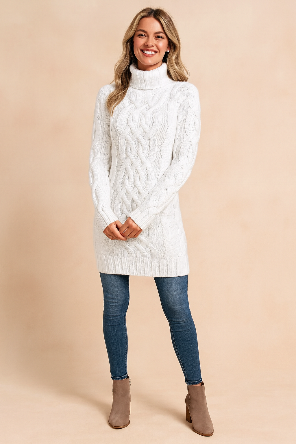 Karolina | Cable-knit turtleneck sweater 1