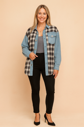 LILY | Oversized Checked Shirt Blouse 0