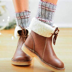 Lace-Up Winter Boots for Women – Cozy & Stylish Design 1