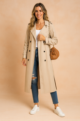Lena | Long trench coat in urban style 0