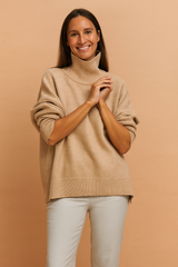 Lena | Short-sleeved sweater with a wide turtleneck 2