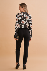 Lyona | Elegant floral V-neck blouse 1