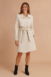Magda | Double-breasted trench coat with a belt at the waist 0