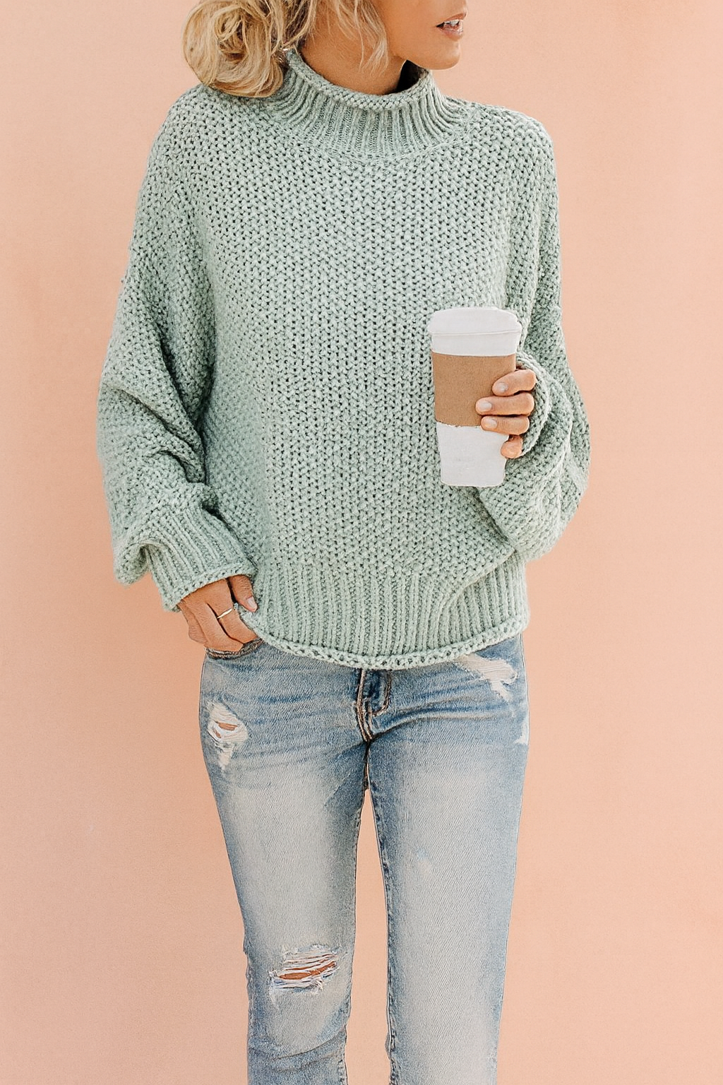 Magda | Oversized turtleneck sweater 0