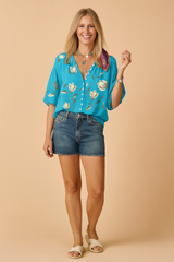 Maja | Shirt blouse with a floral print 3