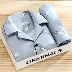 Men’s Button-Up Pajama Set – Soft & Breathable Sleepwear 1