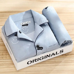 Men’s Button-Up Pajama Set – Soft & Breathable Sleepwear 2