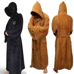 Men’s Long Flannel Bathrobe with Hood and Belt 1