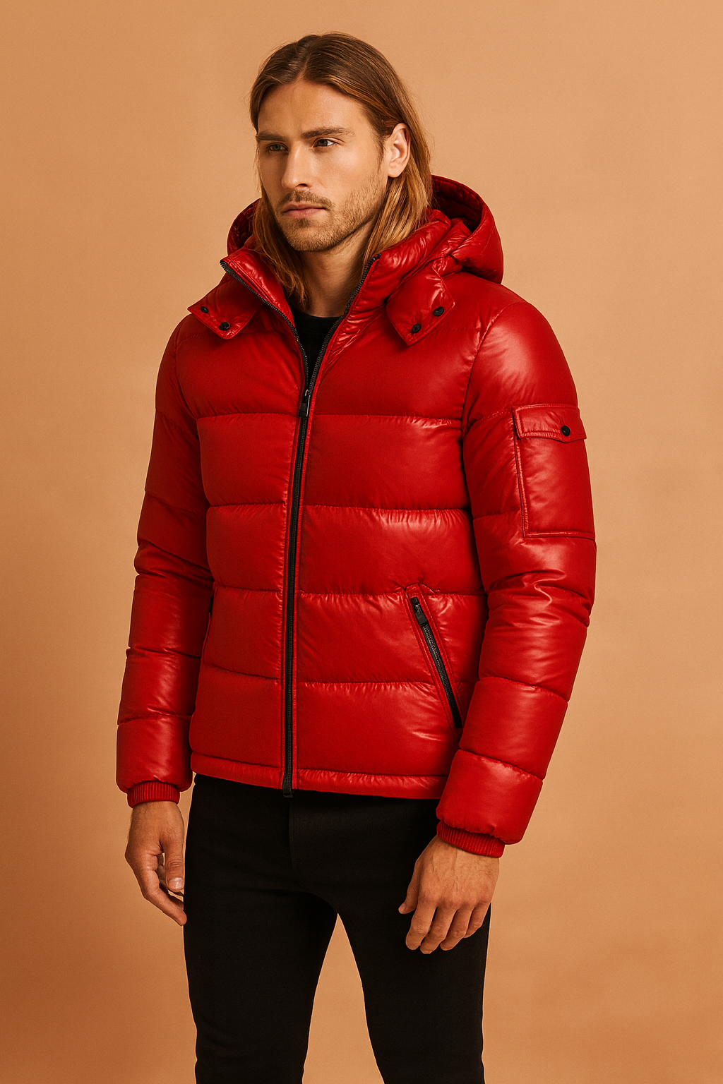Men's Winter Down Jacket with Hood 0
