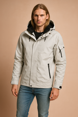 Men's waterproof tactical winter jacket with outdoor hood 1