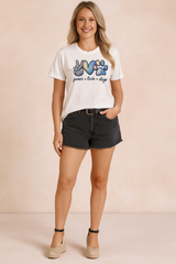 Mila | Peace Love Dogs T-shirt 0