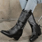 Modern cowboy boots for women | Block heel 0