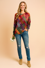 Monika | Sweater with a colorful woven pattern 3