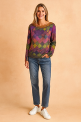 Nina | Colorful checkered sweater 0