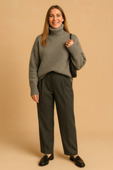 Nina | Oversized turtleneck sweater with long sleeves 1