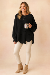 Oliwia | Oversized sweater with an openwork pattern 1