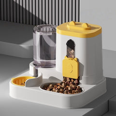 2-in-1 dog and cat feeder with water dispenser