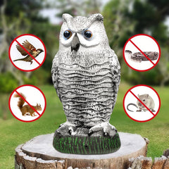 Realistic owl decoy bird deterrent 0